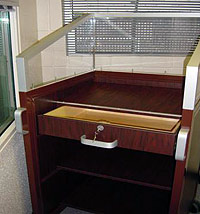 North American Bullet Proof - Mobile Ballistic Podiums front view North American Bullet Proof - Mobile Ballistic Podiums front view