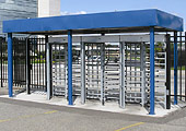 Par-Kut Portable Steel Buildings - Turnstile with Canopy